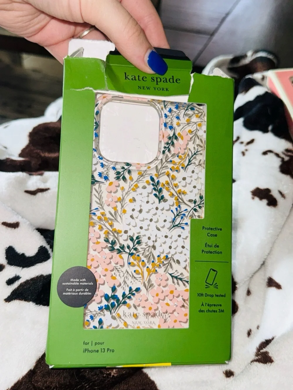 kate spade New York Floral Protective Case for iPhone 13 Pro - Pink/White/Green